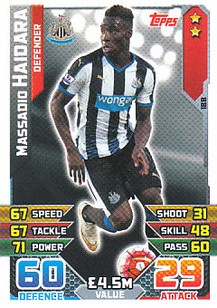 Massadio Haidara Newcastle United 2015/16 Topps Match Attax #188